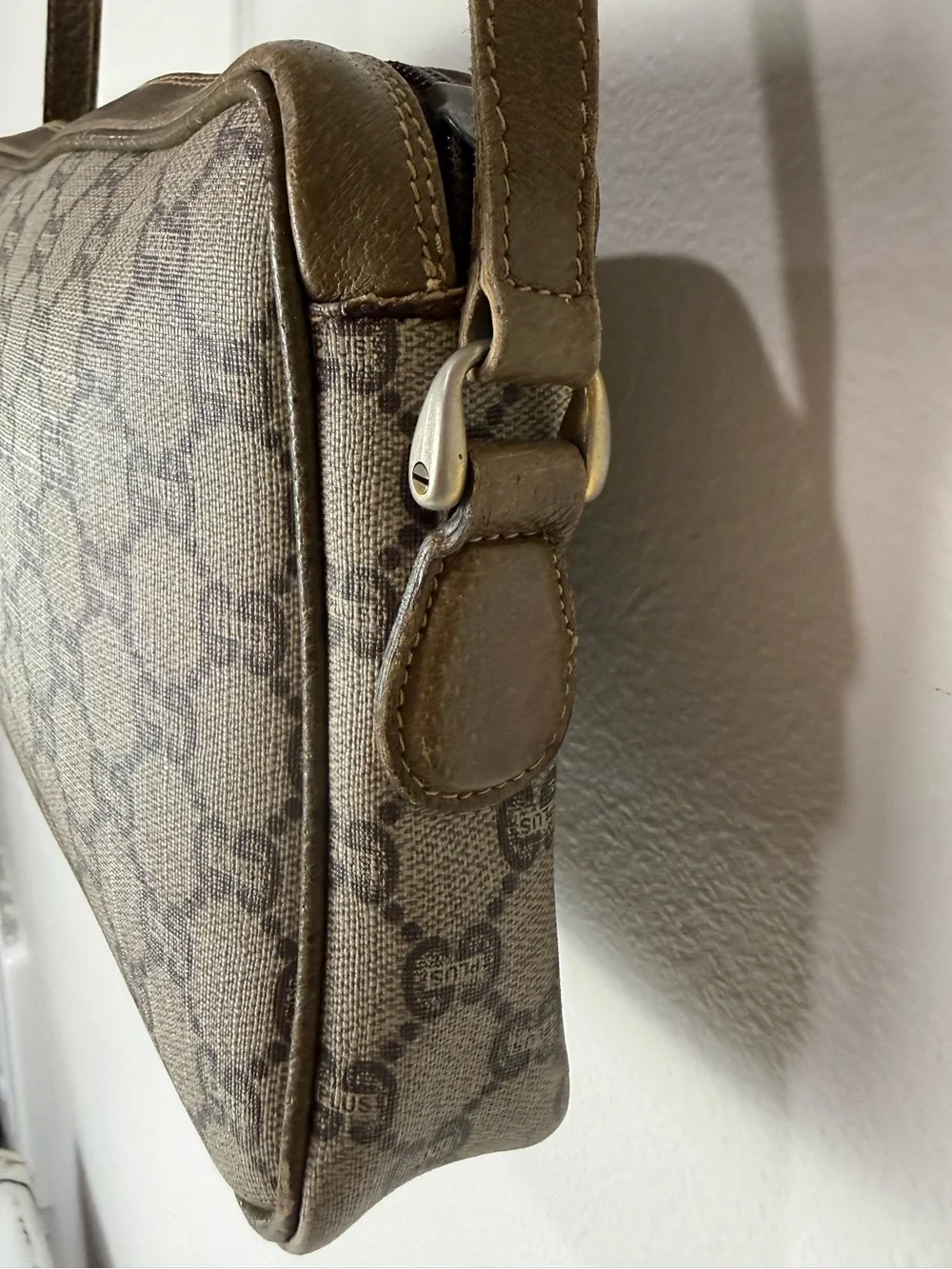 Vintage Gucci Plus GG Monogram Crossbody Bag